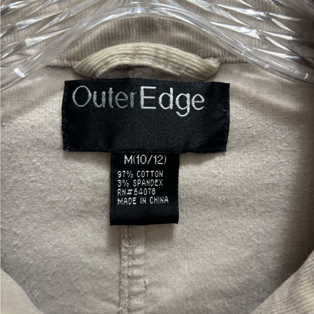 Outer Edge Beige Zip-Up Jacket - image 6